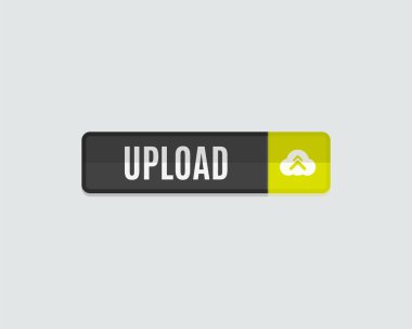 Web düğme düz tasarım upload