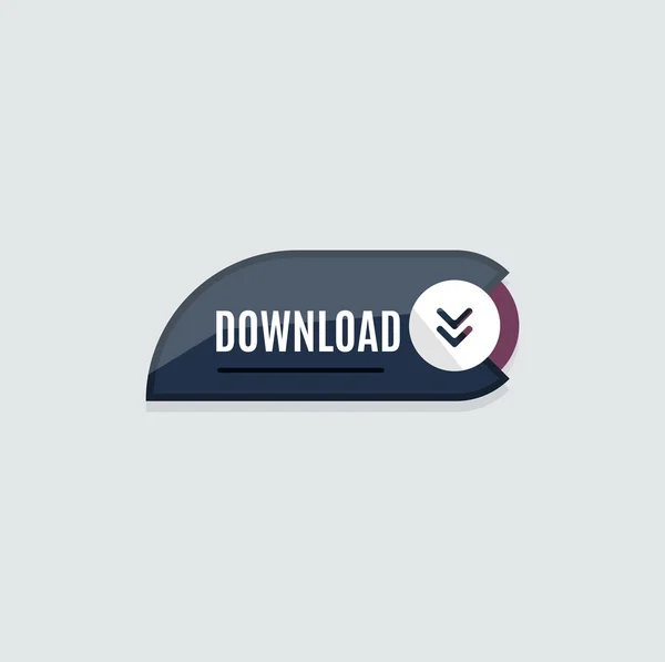 Farbenfroher Download-Webbutton. modernes flaches Design. — Stockvektor