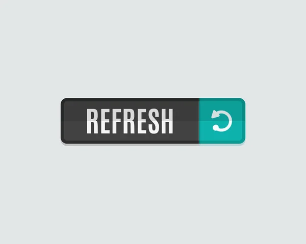 Refresh web button, flat modern design — ストックベクタ