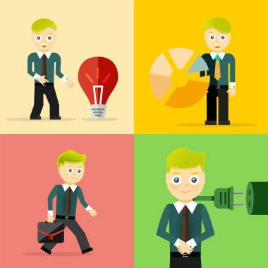 işadamı poz karakter kavramları kümesi