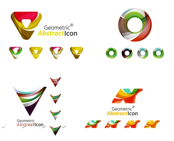 Univerzální abstraktní geometrické tvary - obchodní emblémy — Stockový vektor