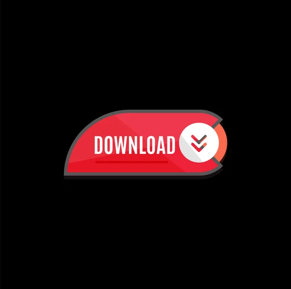 Colorato pulsante di download web. Moderno design piatto . — Vettoriale Stock