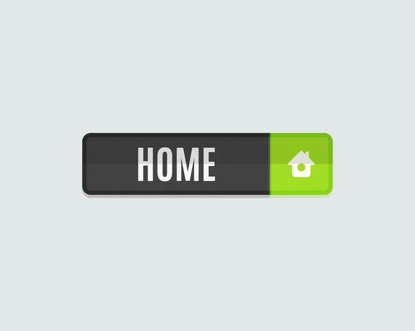 Home botão web, design plano —  Vetores de Stock