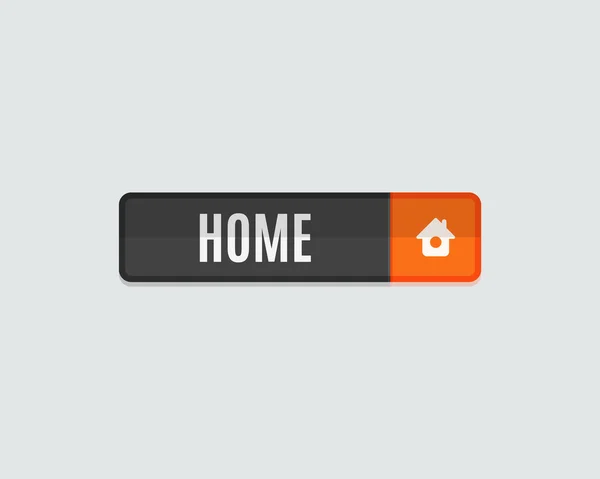 Home-Webbutton, flaches Design — Stockvektor