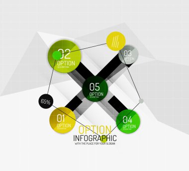 modern iş geometrik infographics