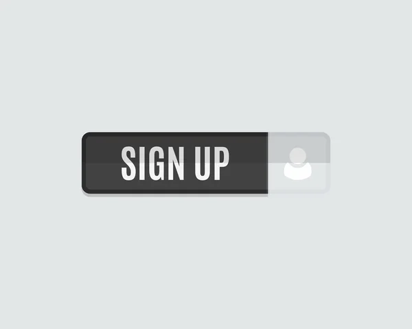 Sign up web button, rectangle flat design — Διανυσματικό Αρχείο