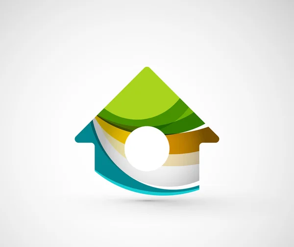 Абстрактный геометрический логотип компании дом, дом, здание — стоковый вектор