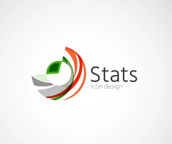 Statistieken bedrijf logo ontwerp. vectorillustratie. — Stockvector