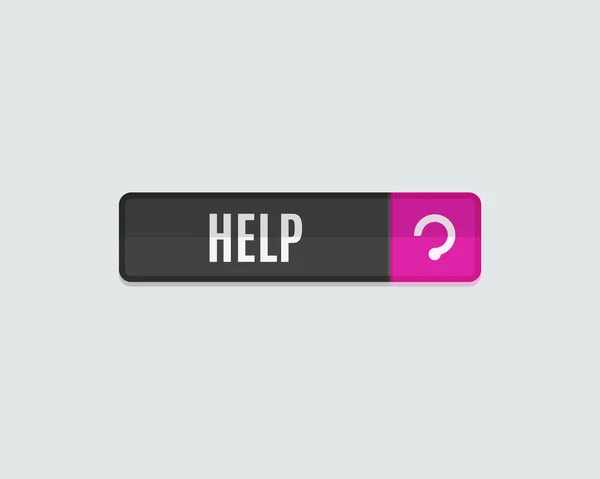 Help web button, modern flat design — Wektor stockowy