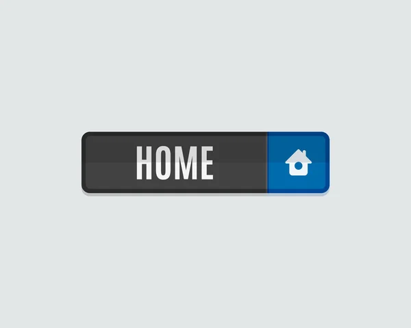 Home web button, flat design — 图库矢量图片