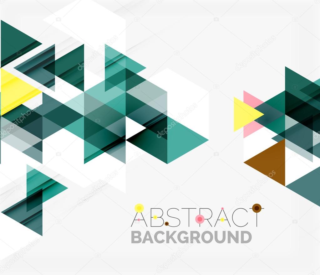 Abstract geometric background. Modern overlapping triangles