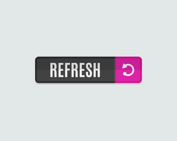 Refresh web button, flat modern design — Stock Vector