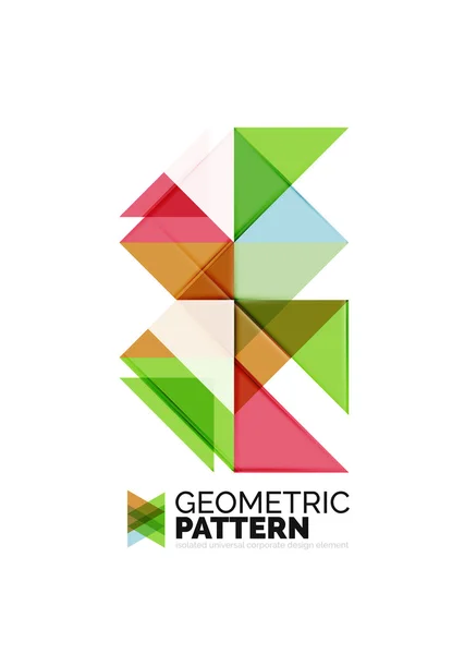 Elementu wzór mozaiki geometrycznej trójkąt na białym tle — Wektor stockowy
