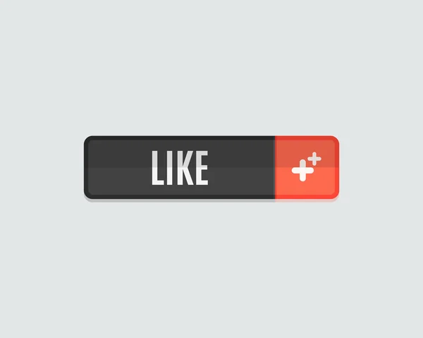 Like web button flat design — Stock Vector