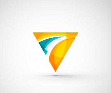 Soyut geometrik şirket logosu üçgen, ok