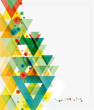 Temiz renkli alışılmadık geometrik desen tasarım