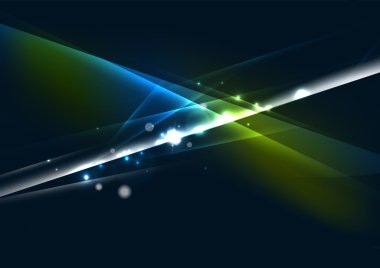 Satırları yıldız ve ışık efektleri ile karanlık uzayda parlayan renk