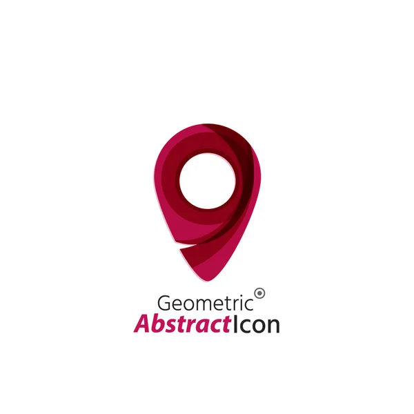 Abstracte geometrische business corporate embleem - kaart tag — Stockvector