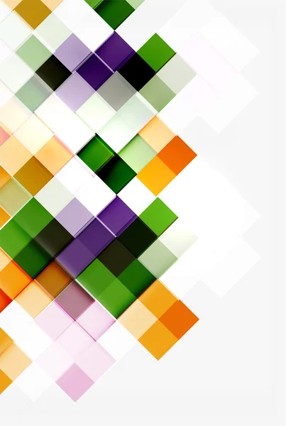 Kvadratisk form mosaik mönster design. Universal moderna sammansättning — Stock vektor
