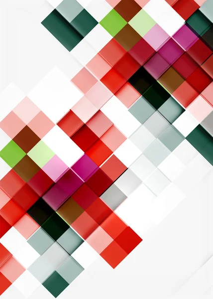 Square shape mosaic pattern design. Universal modern composition — Stock Vector