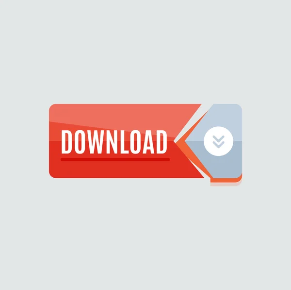 Farbenfroher Download-Webbutton. modernes flaches Design. — Stockvektor