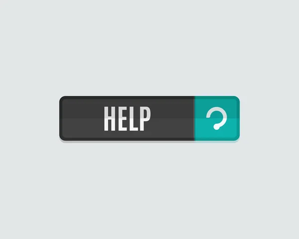 Help web button, modern flat design — Stockvector