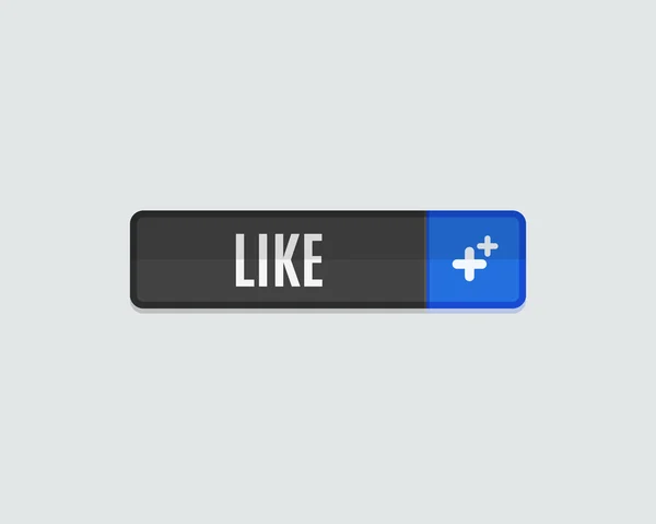 Like web button flat design — Stock Vector