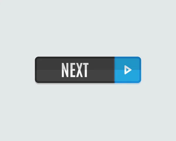 Наступна пласка конструкція веб-кнопки — стоковий вектор