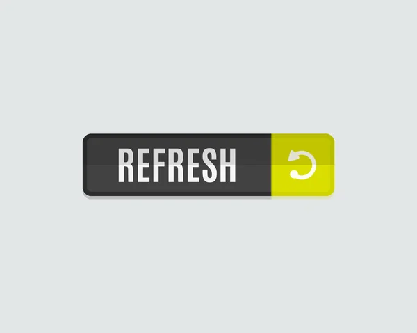 Refresh web button, flat modern design — Stok Vektör