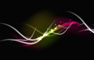 Akan dalgalar ve yıldız parlıyor