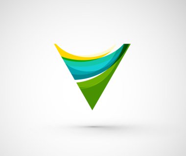 soyut geometrik şirket logosu üçgen,