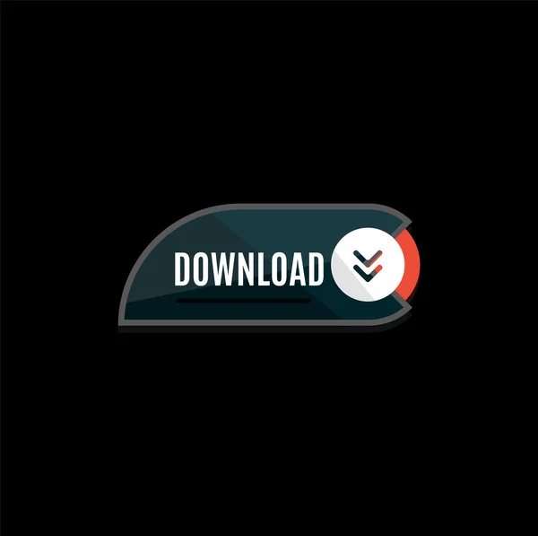 Colorato pulsante di download web . — Vettoriale Stock
