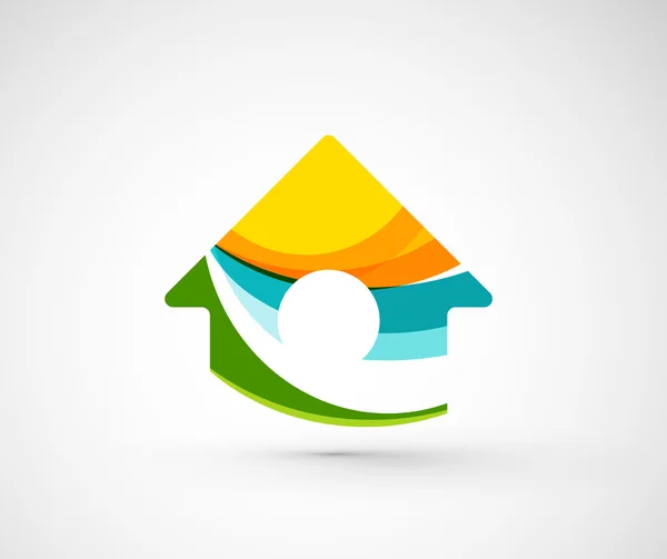 Soyut geometrik şirket logo ana sayfa, — Stok Vektör