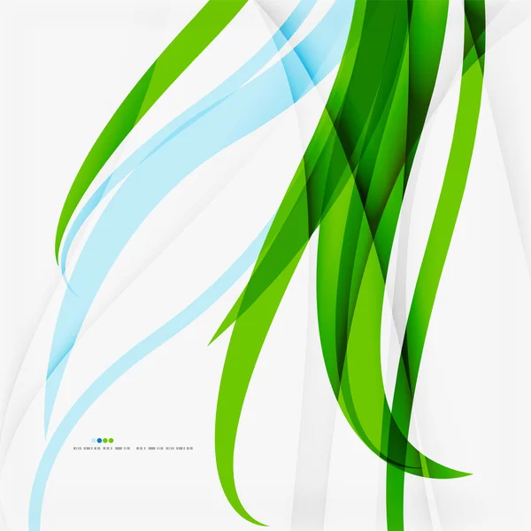 Green blue wave lines — Stock Vector