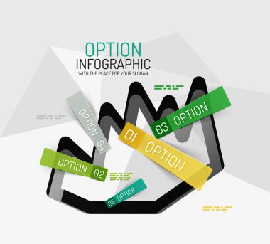 modern iş geometrik infographics