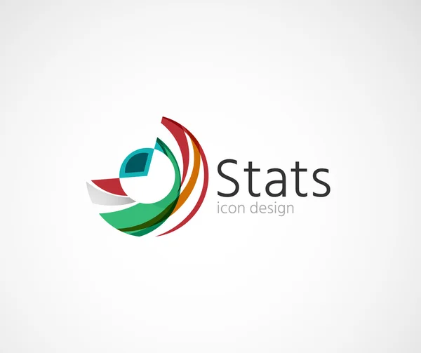 Statistieken bedrijf logo ontwerp — Stockvector