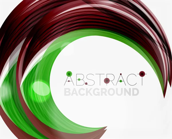 Green swirl line abstract background — Stock Vector