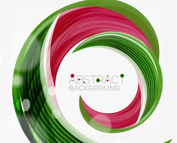 Green swirl line abstract background — Stock Vector