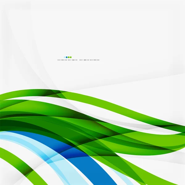 Verde líneas de onda azul — Vector de stock