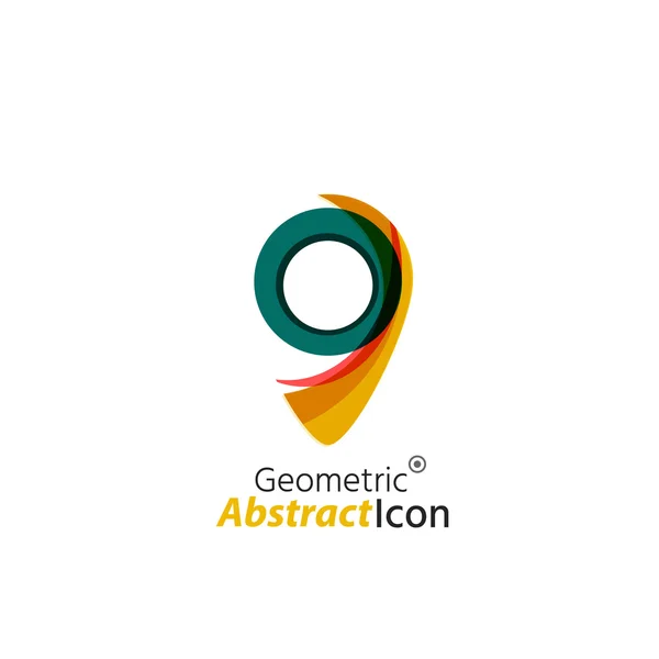 Emblema corporativo de negocio geométrico abstracto — Vector de stock