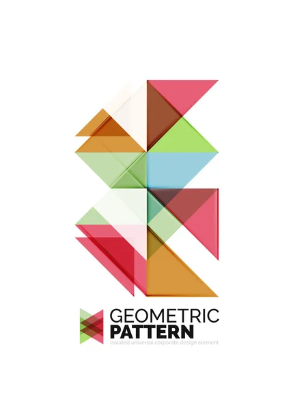 Geometric triangle mosaic pattern — Stock Vector