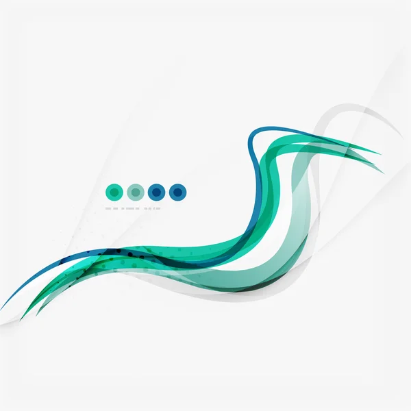 Blaue und grüne Farbe abstrakte Wellen — Stockvektor