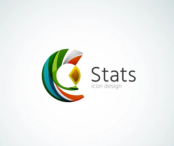 Σχεδιασμός λογοτύπου εταιρείας στατιστικά στοιχεία. Vector εικονογράφηση. — Διανυσματικό Αρχείο