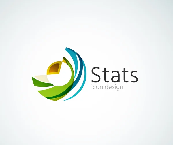 Diseño del logotipo de la empresa estadística. Ilustración vectorial . — Vector de stock