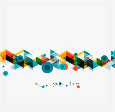 Temiz renkli alışılmadık geometrik desen tasarım