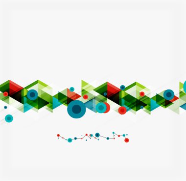 Temiz renkli alışılmadık geometrik desen tasarım