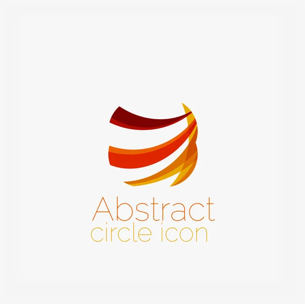 Clean elegant circle shaped abstract geometric logo. Universal for any idea — Stock Vector