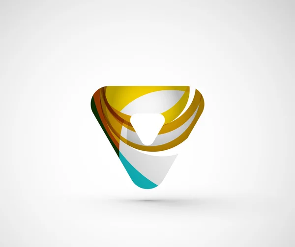 Logo perusahaan abstrak segitiga perusahaan geometris, panah - Stok Vektor