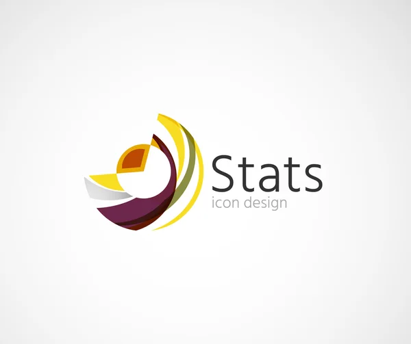 Diseño del logotipo de la empresa estadística. Ilustración vectorial . — Vector de stock