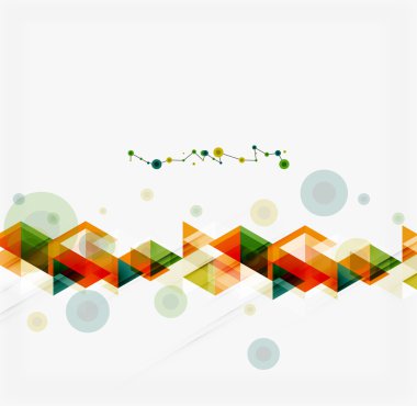 Temiz renkli alışılmadık geometrik desen tasarım